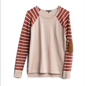 Pink Clover Elbow Patch Pullover